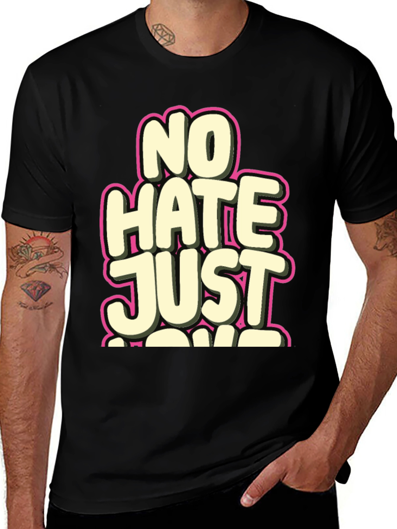 Variant 28 of No Hate Just Love Graphic Tee