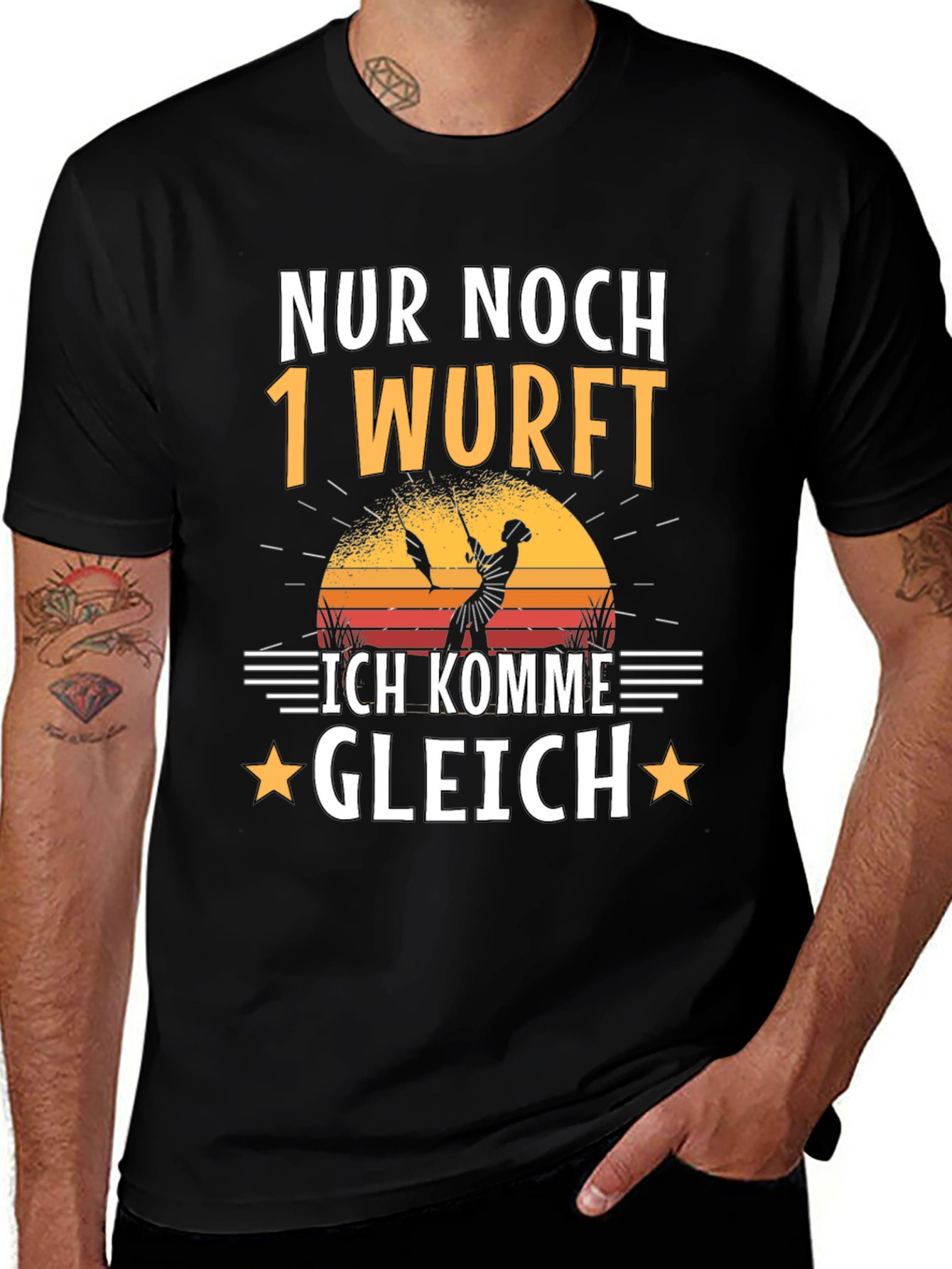 Variant 14 of Nur Noch 1 Wurf T-Shirt Fishing