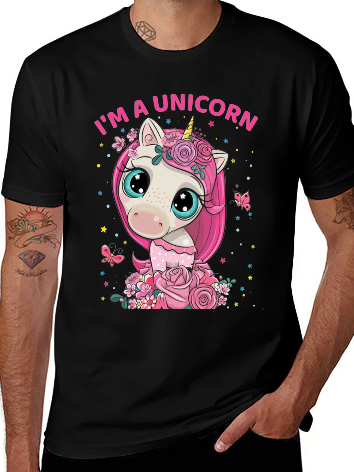 Variant 25 of I'm A Unicorn Graphic T-Shirt - Black