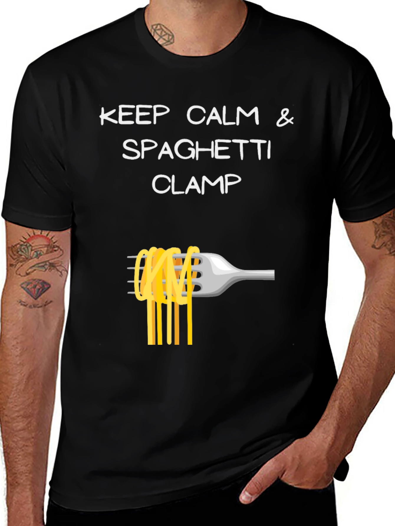 Variant 25 of Keep Calm Spaghetti Clamp T-Shirt