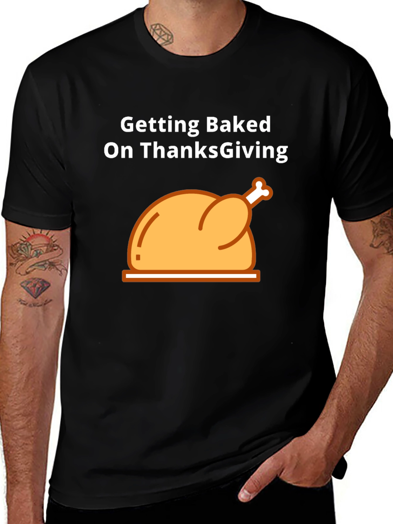 Variant 24 of Thanksgiving Turkey Baked T-Shirt