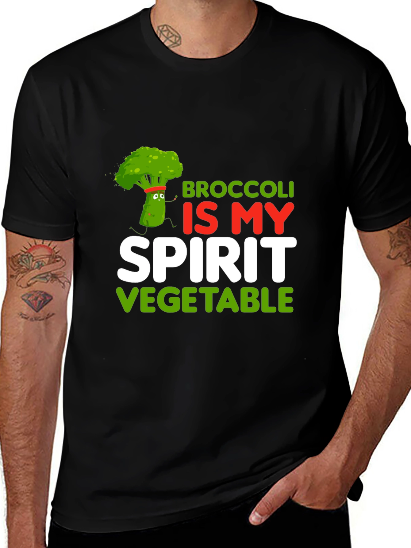 Variant 23 of Broccoli Is My Spirit Vegetable Funny T-Shirt
