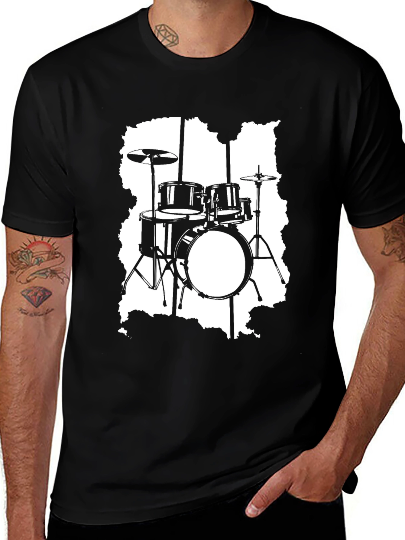 Variant 26 of Drum Kit T-Shirt - Music Lover Tee