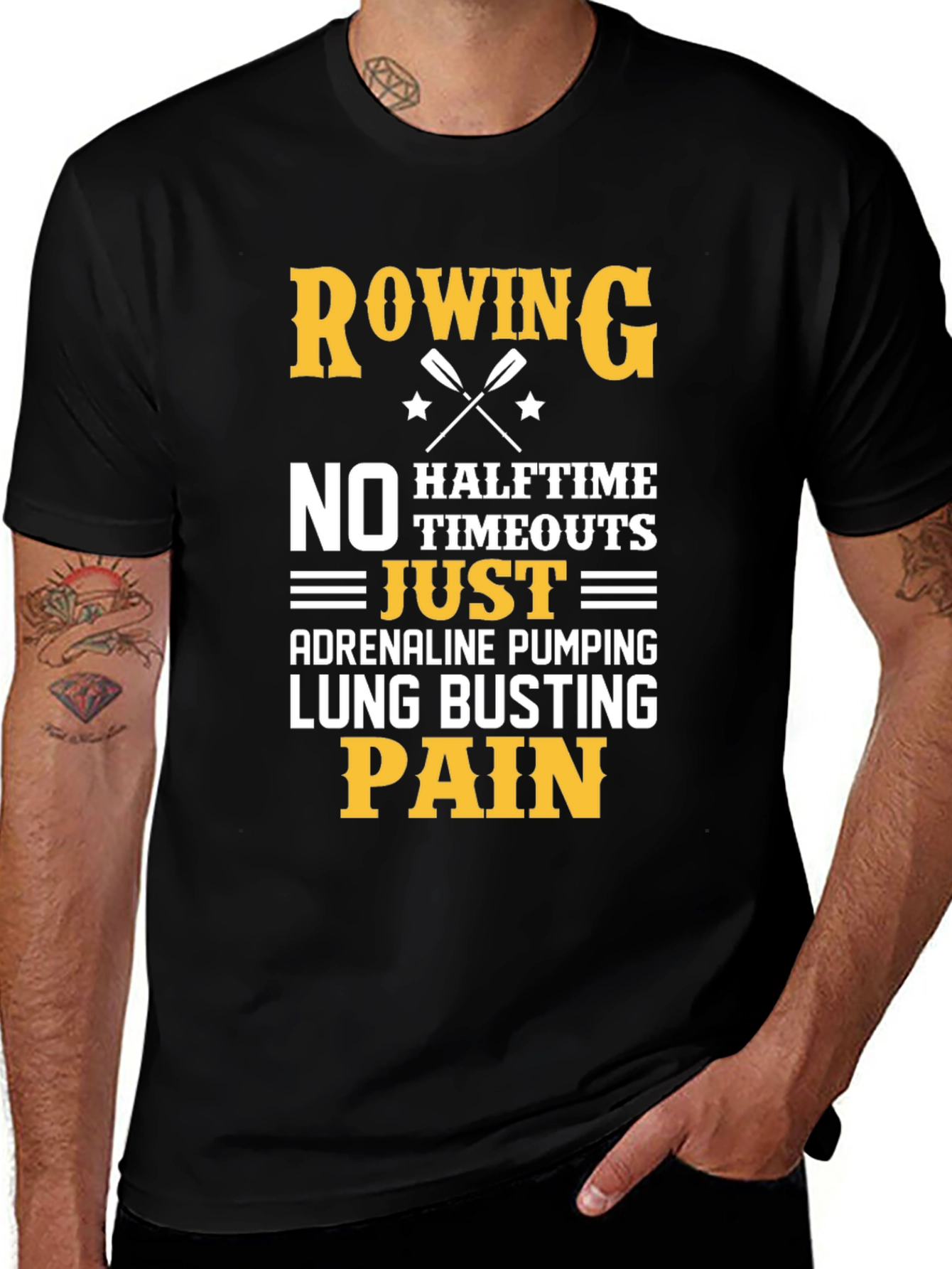 Variant 23 of Rowing T-Shirt - Adrenaline Pumping Lung Busting Pain