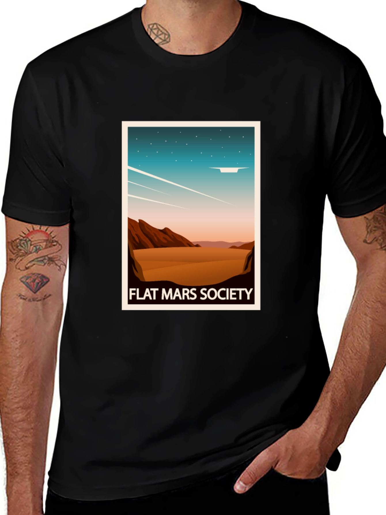 Variant 11 of Flat Mars Society Graphic T-Shirt