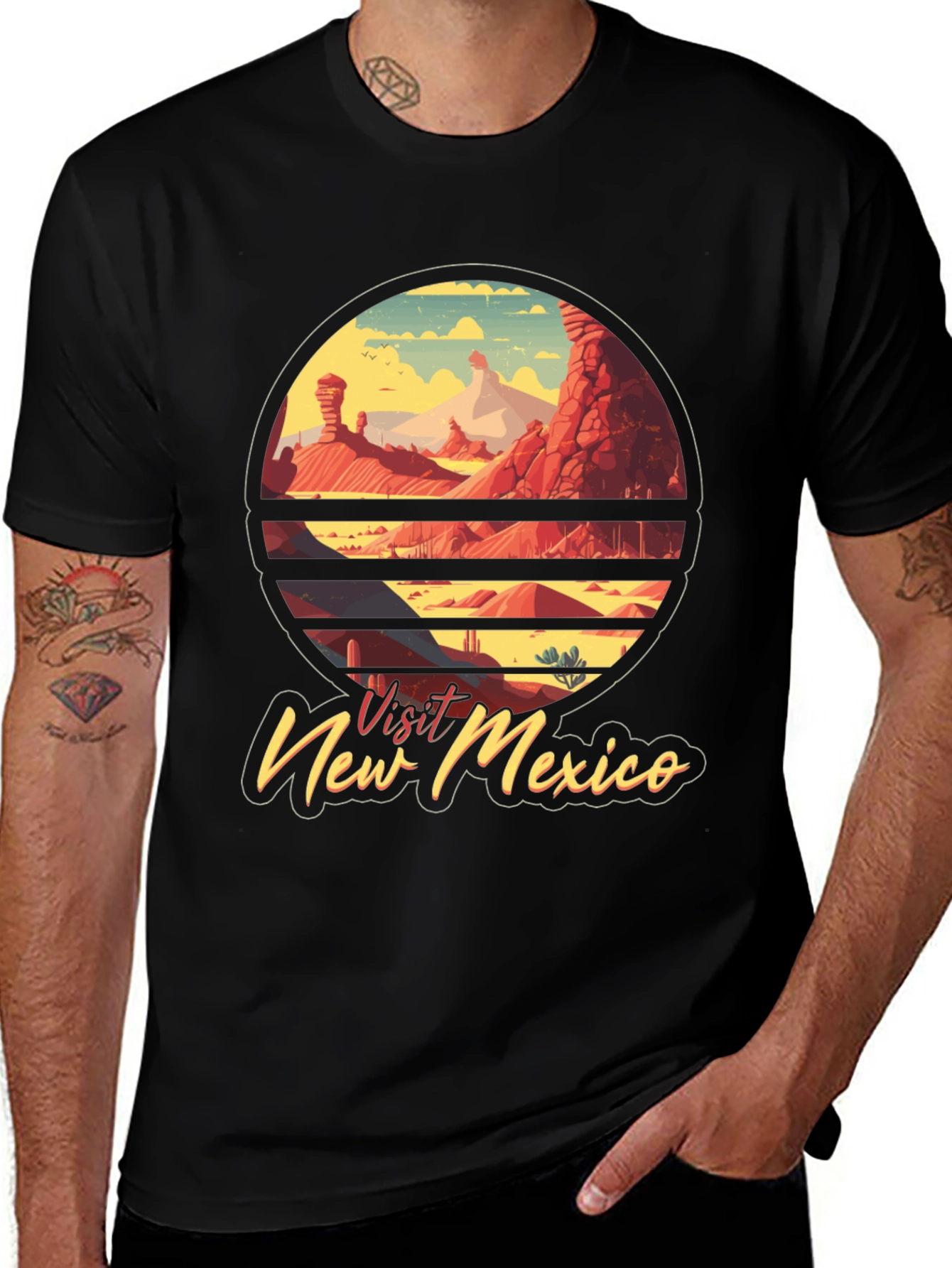 Visit New Mexico Graphic Tee - Retro Desert Design