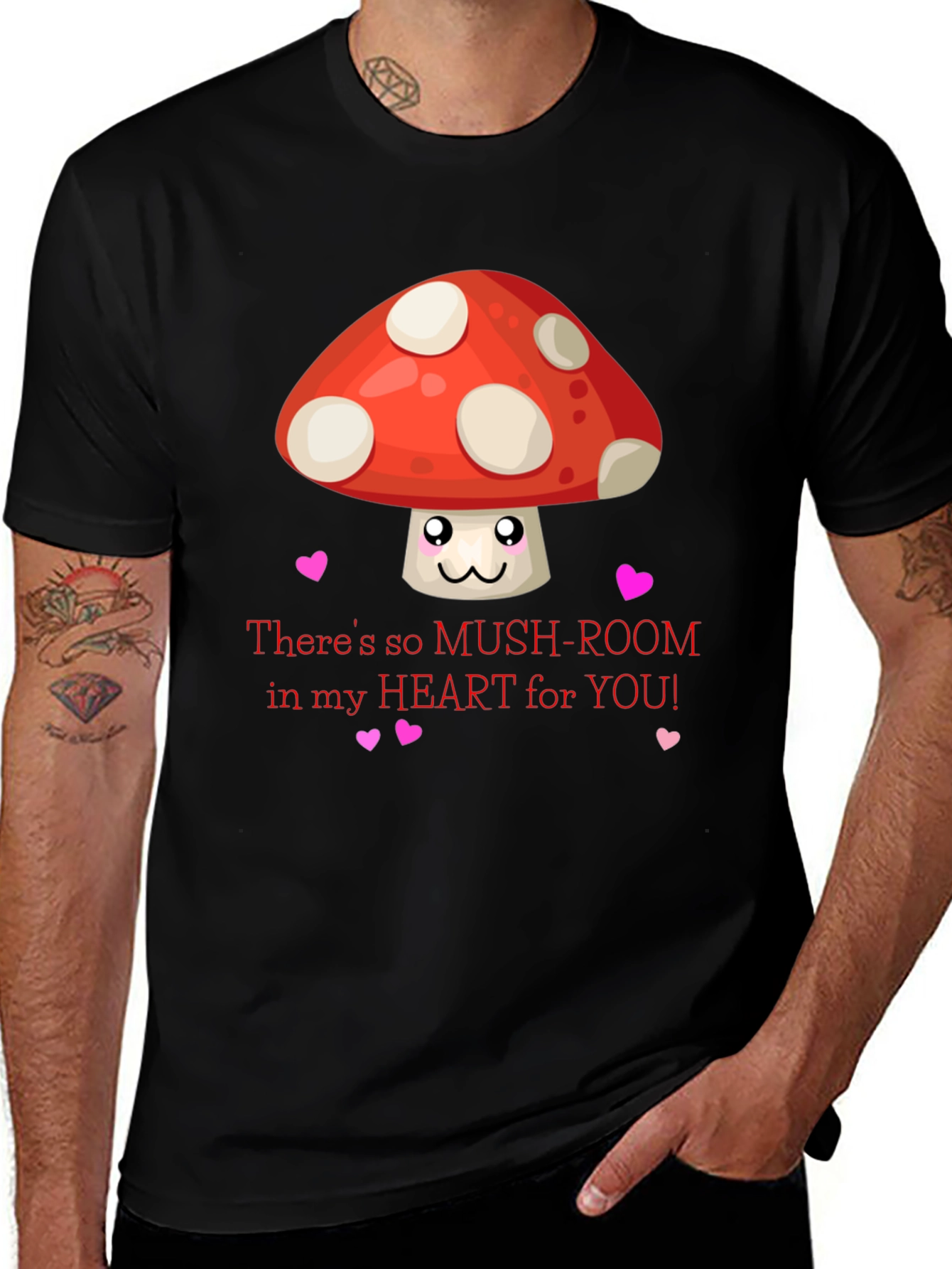 Variant 16 of Mushroom Heart Valentine T-Shirt, Cute Love Tee