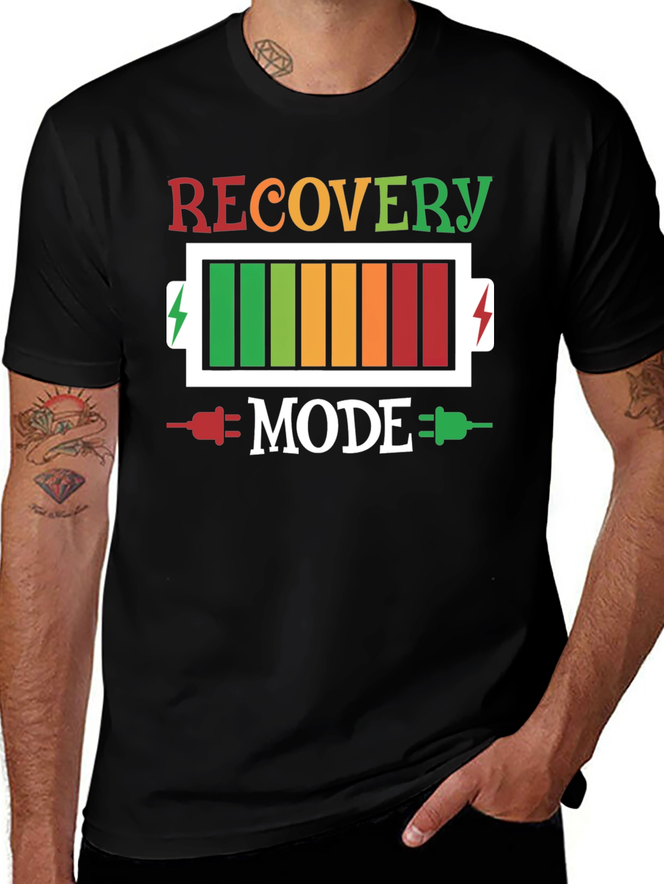 Variant 26 of Recovery Mode Graphic Tee - Recharge & Relax