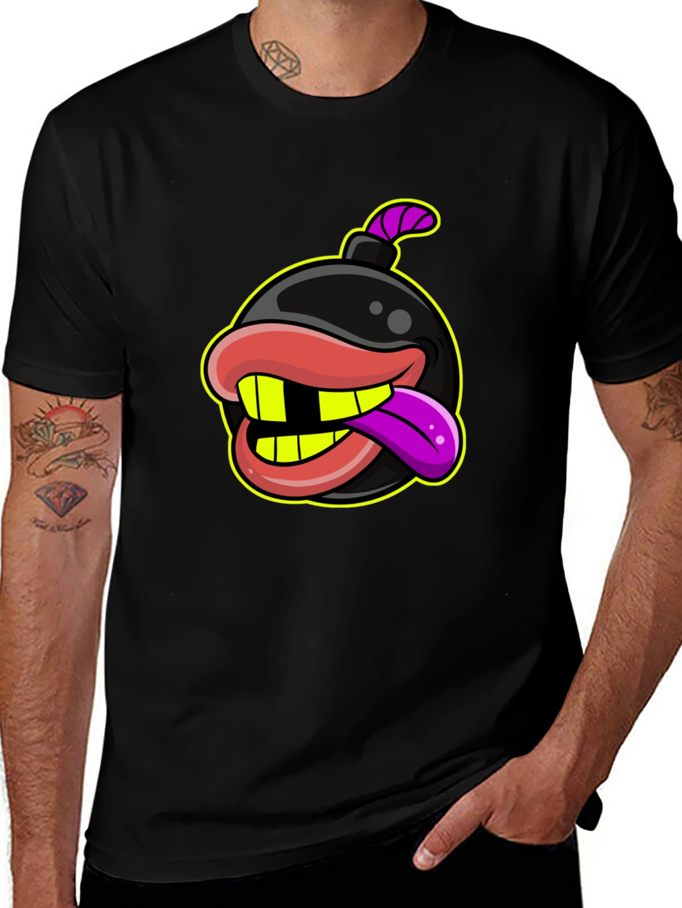Variant 29 of Bomb with Mouth Funny Graphic T-Shirt