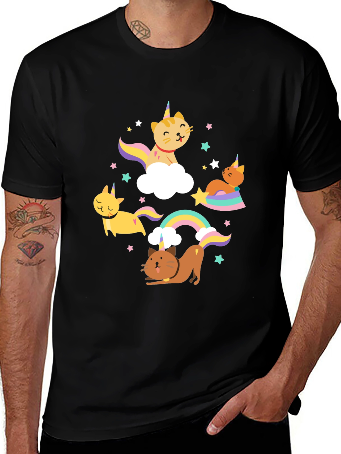 Variant 19 of Unicorn Cat T-Shirt - Magical Kitty Tee