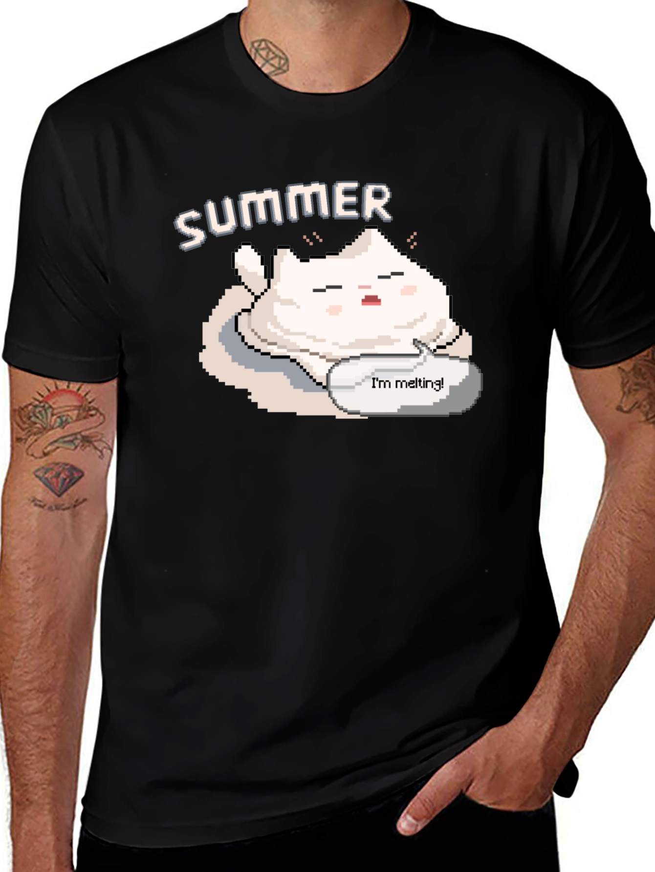 Summer Melting Cat T-Shirt