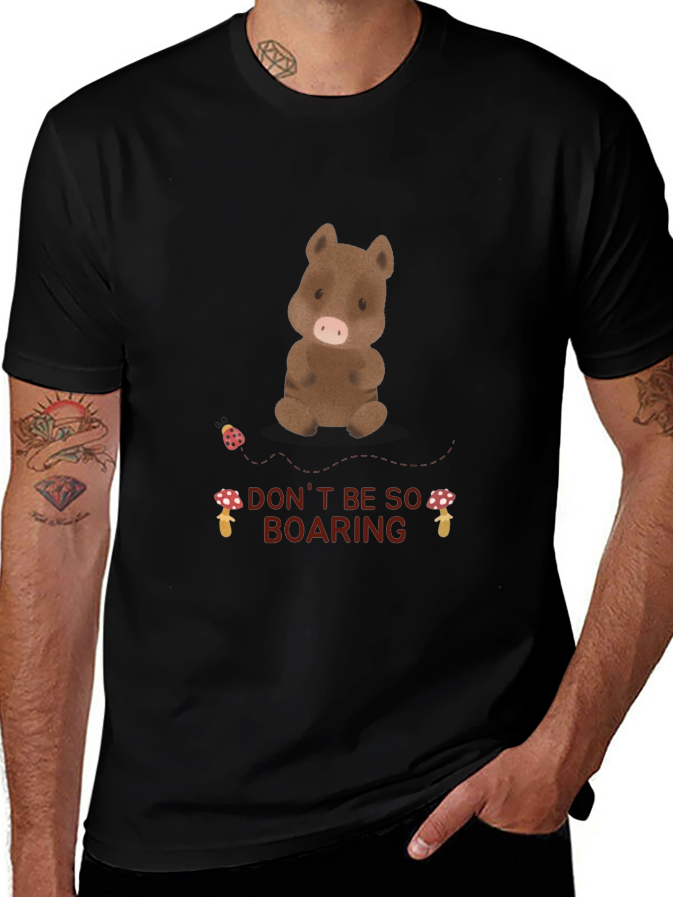 Variant 21 of Don't Be So Boaring T-Shirt - Cute Wild Boar Tee