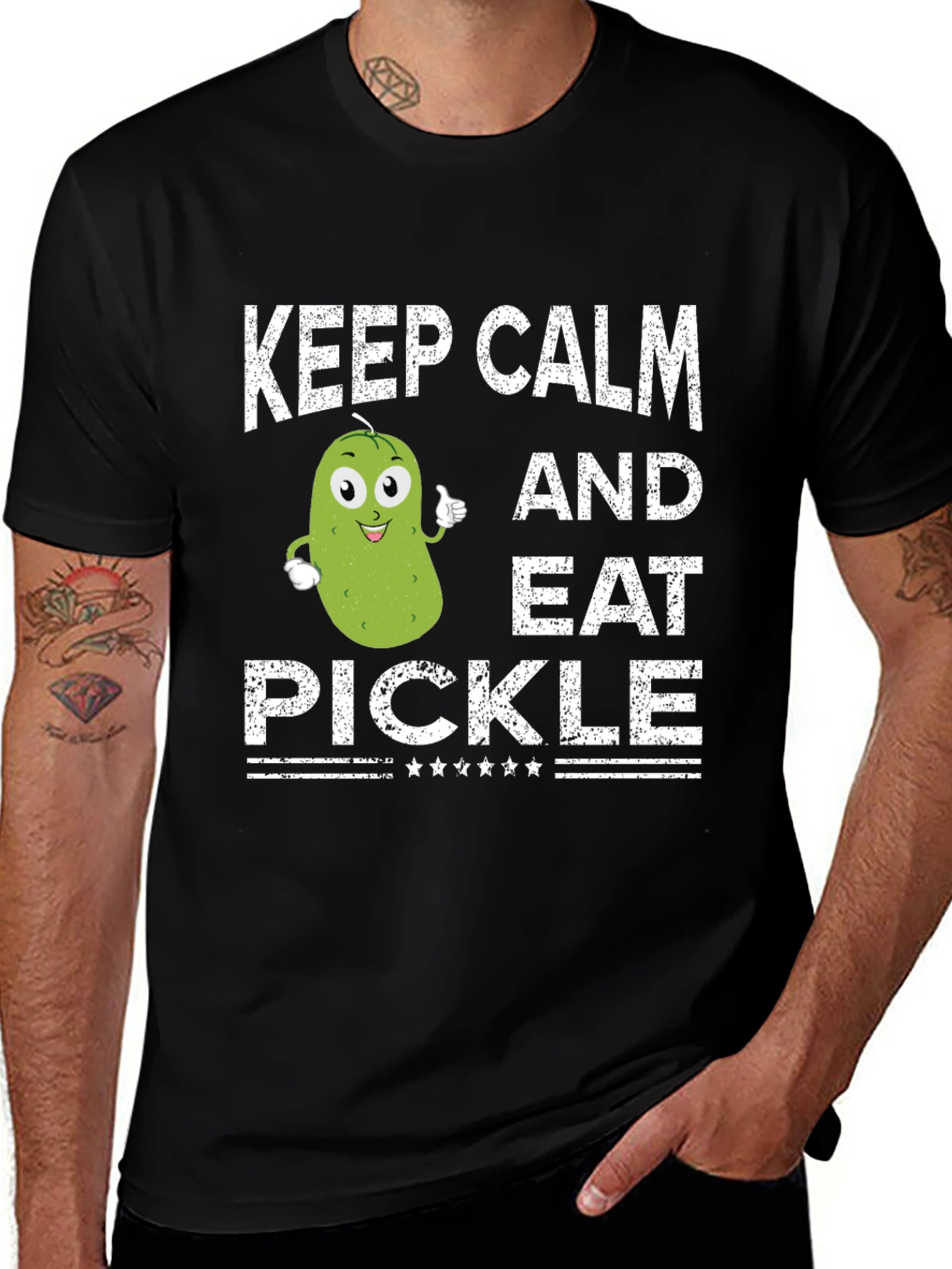 Variant 2 of Keep Calm and Eat Pickle T-Shirt - Funny Foodie Tee