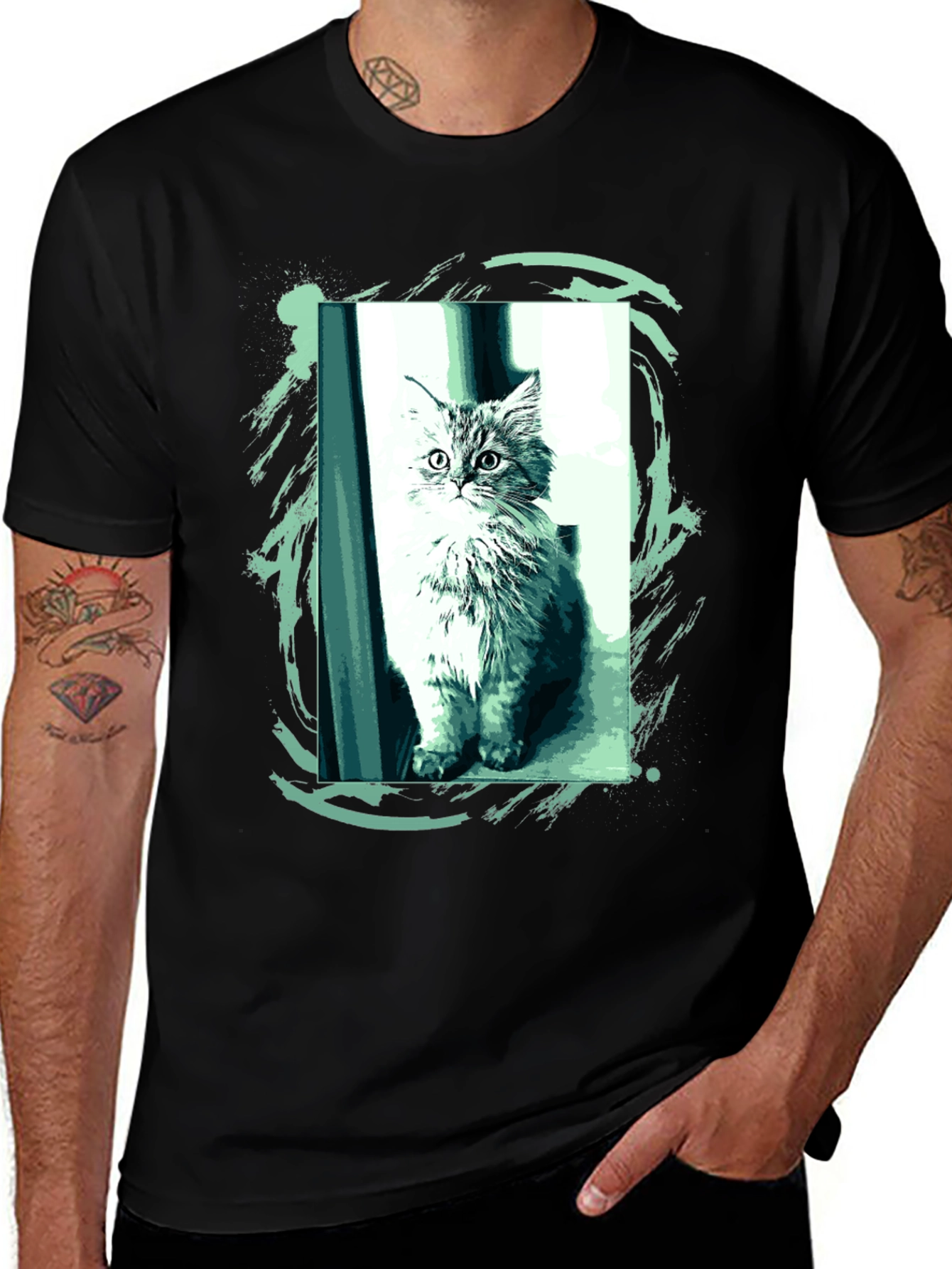 Variant 23 of Cat Graphic T-Shirt - Unique Style