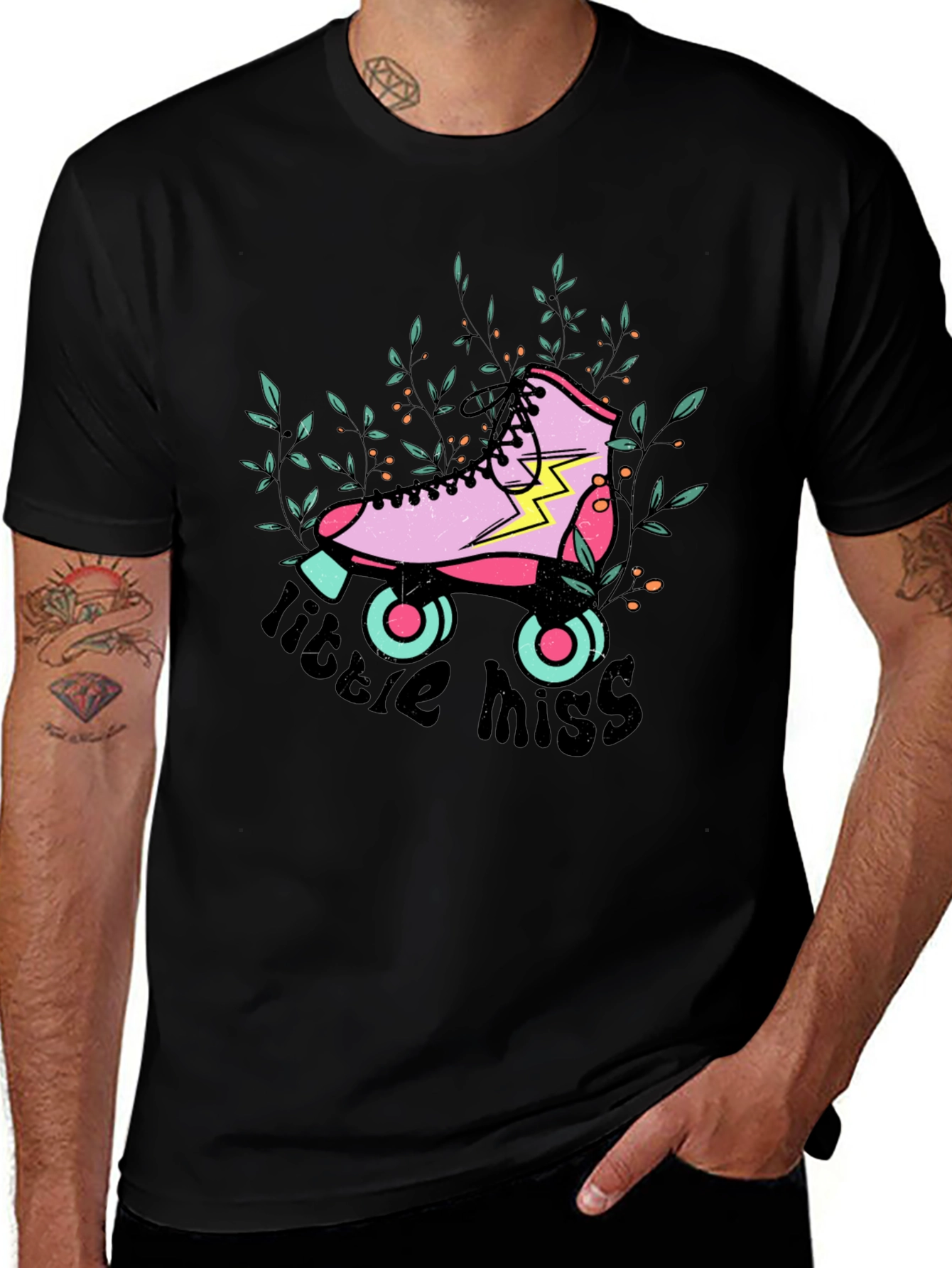 Retro Roller Skate Tee - Little Miss Graphic