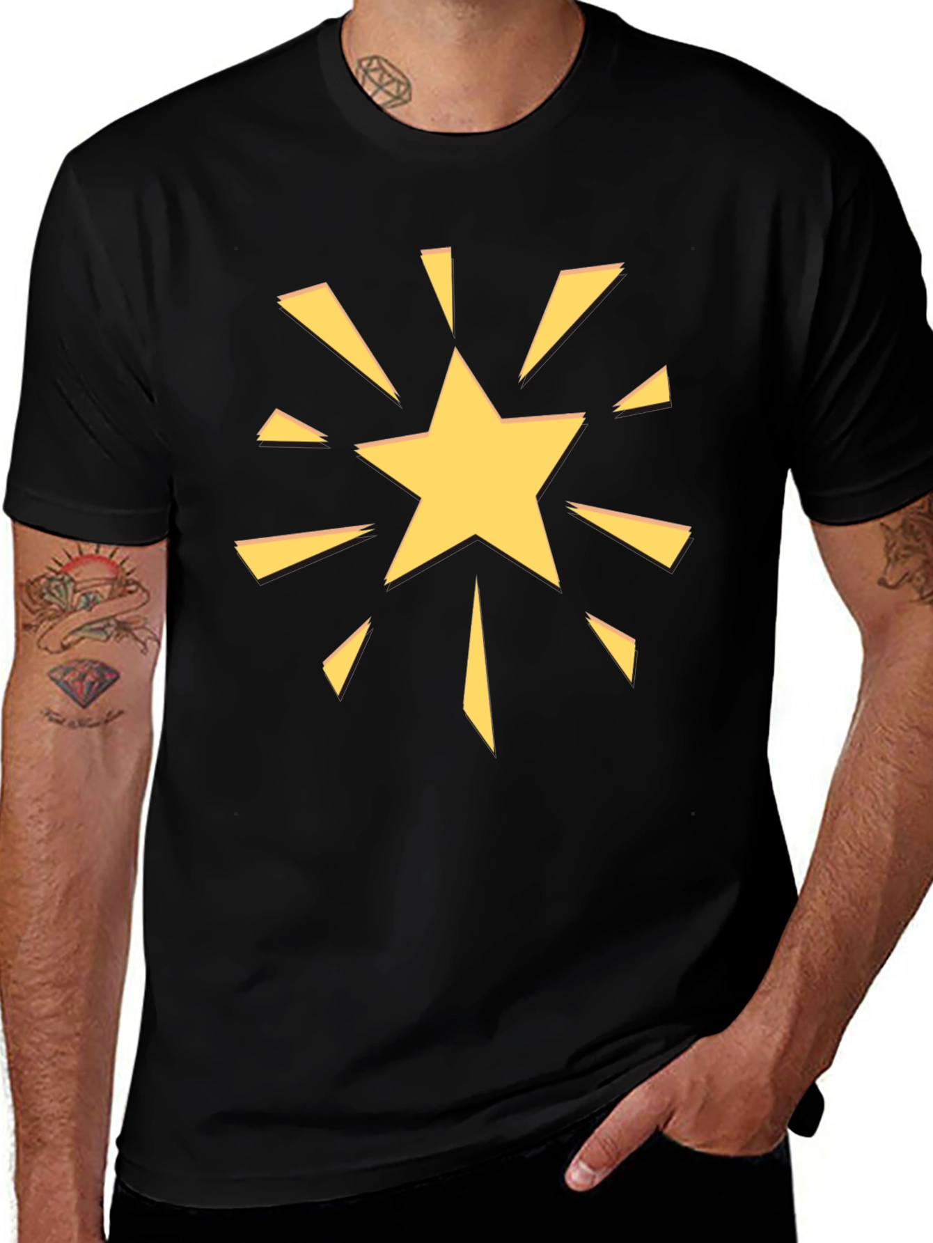 Variant 11 of Starburst Graphic Tee - Bold Casual Style