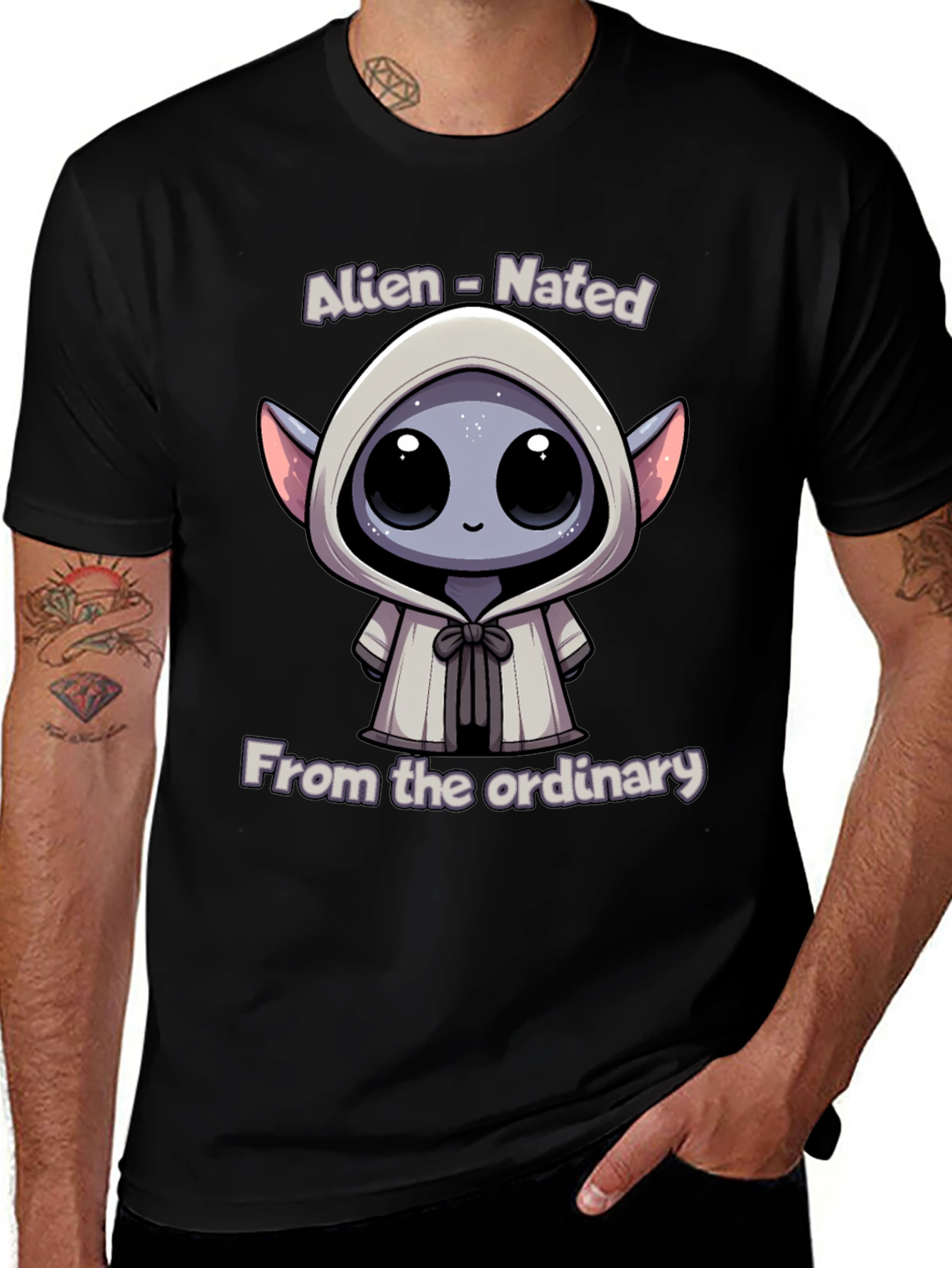 Variant 5 of Alien-Nated Graphic Tee - Unique Cartoon Design