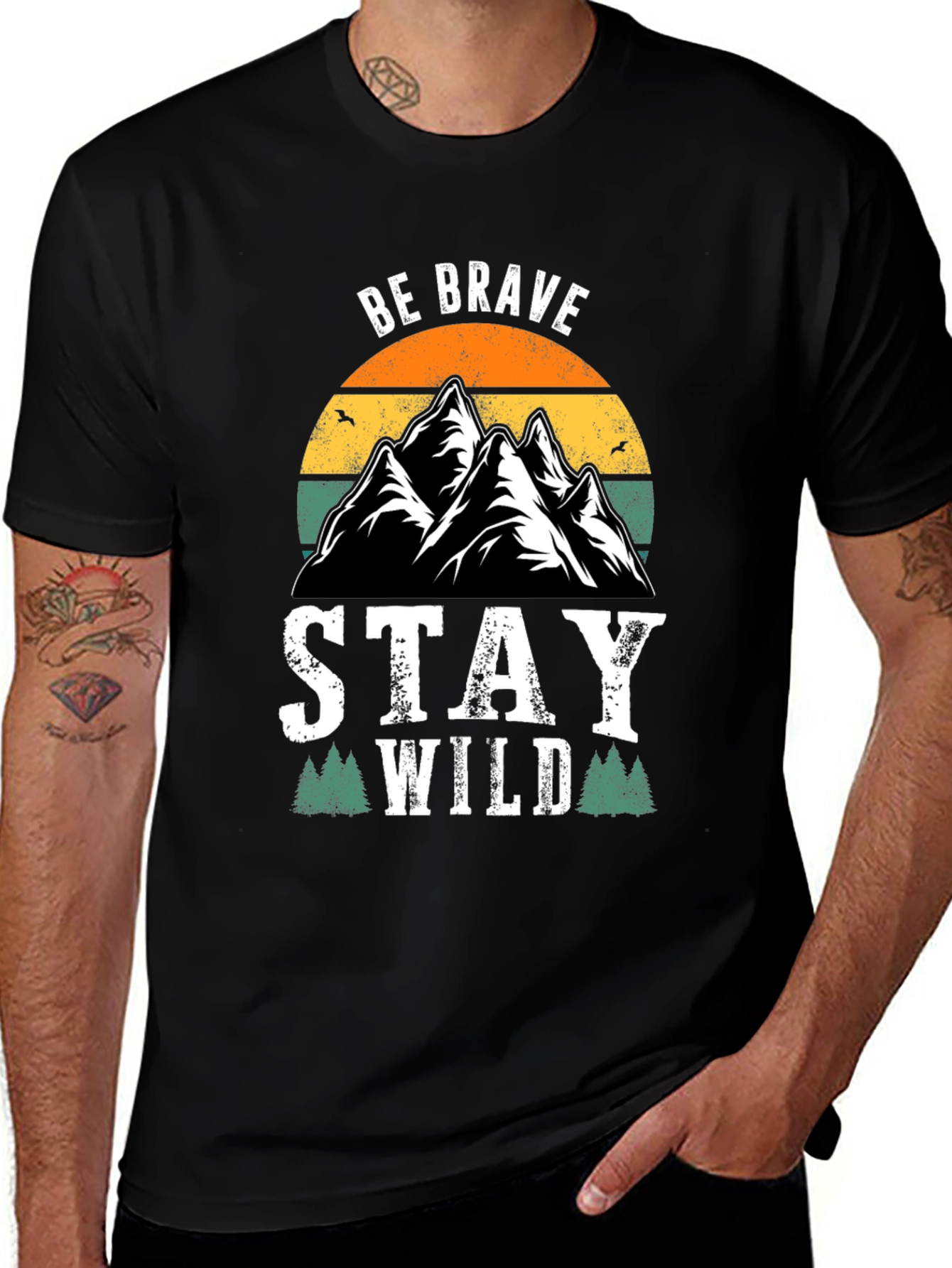 Variant 10 of Be Brave Stay Wild Graphic Tee