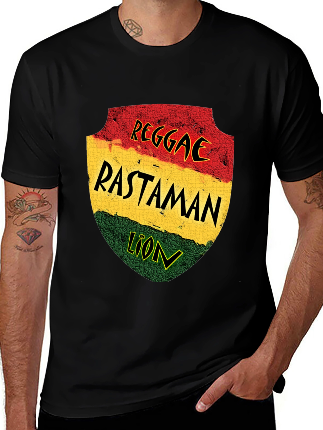Variant 24 of Reggae Rastaman Lion Graphic T-Shirt