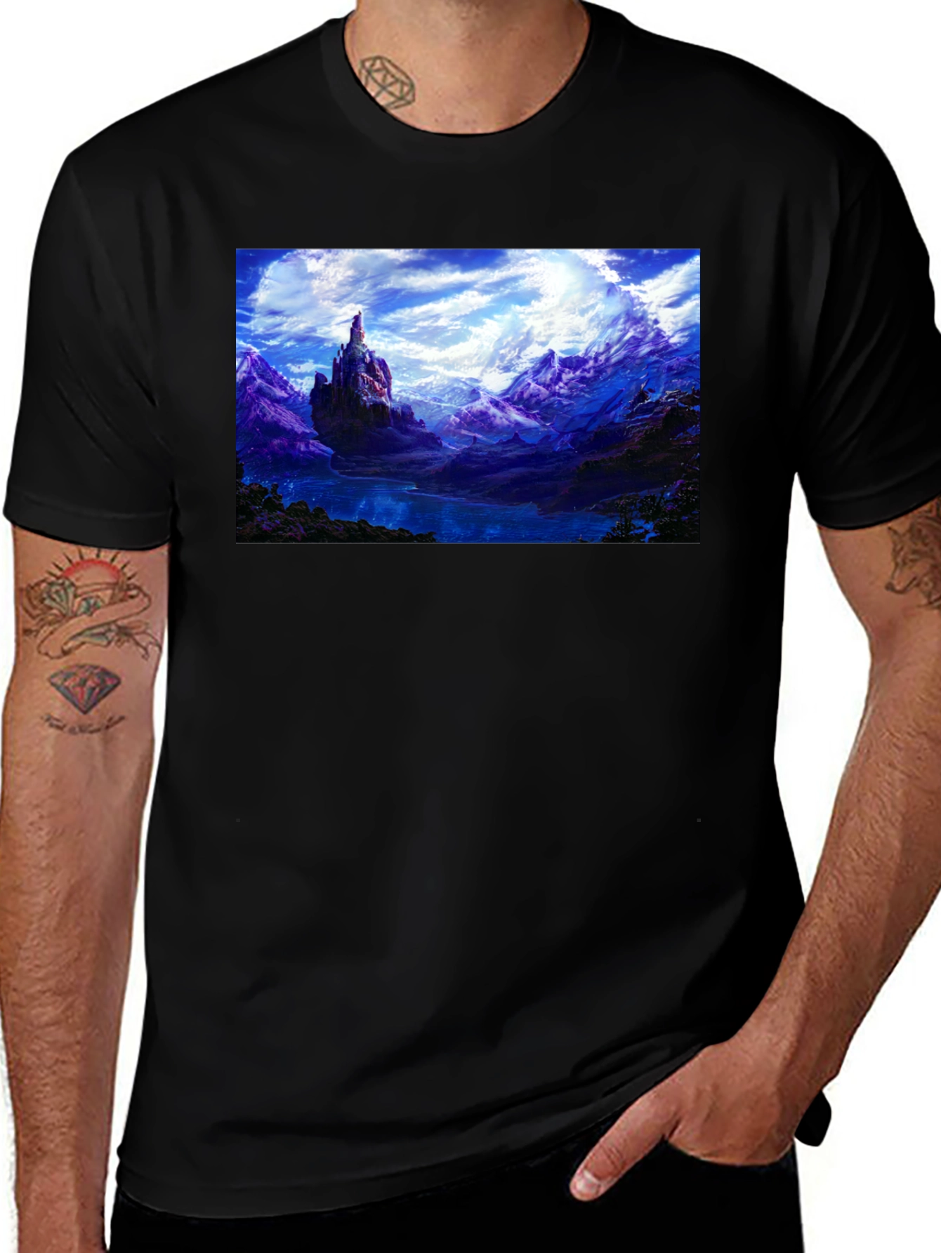 Variant 6 of Fantasy Landscape Graphic Tee