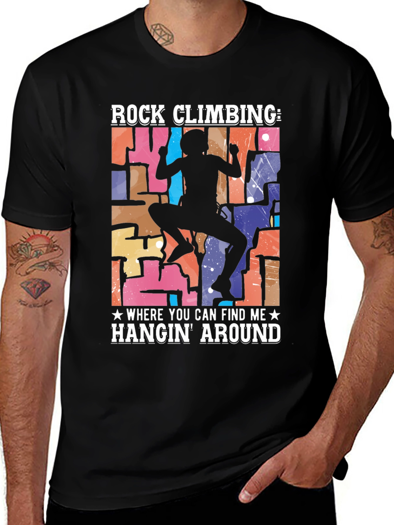 Variant 15 of Rock Climbing Hangin' Around T-Shirt