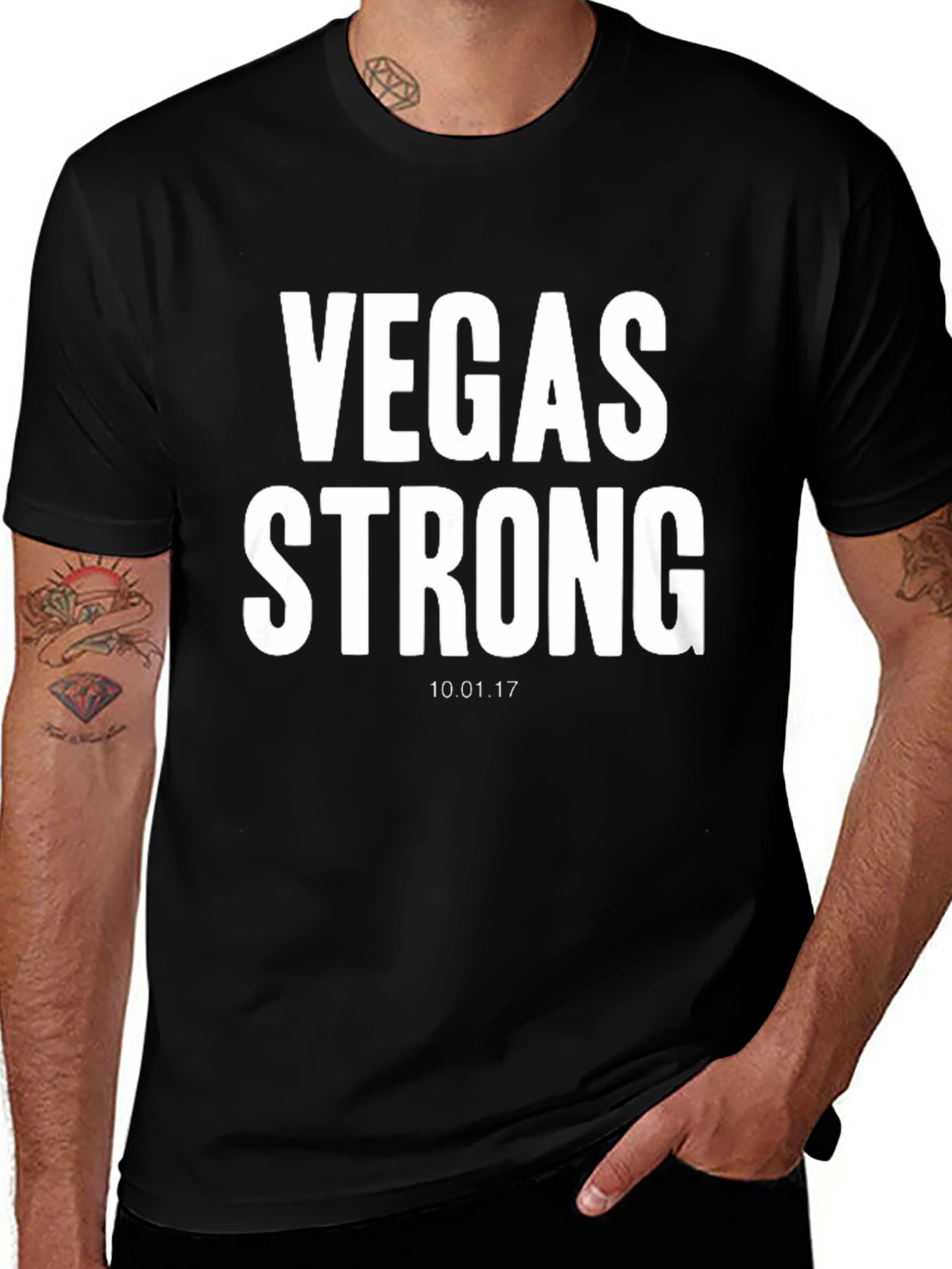 Vegas Strong T-Shirt - Black Short Sleeve