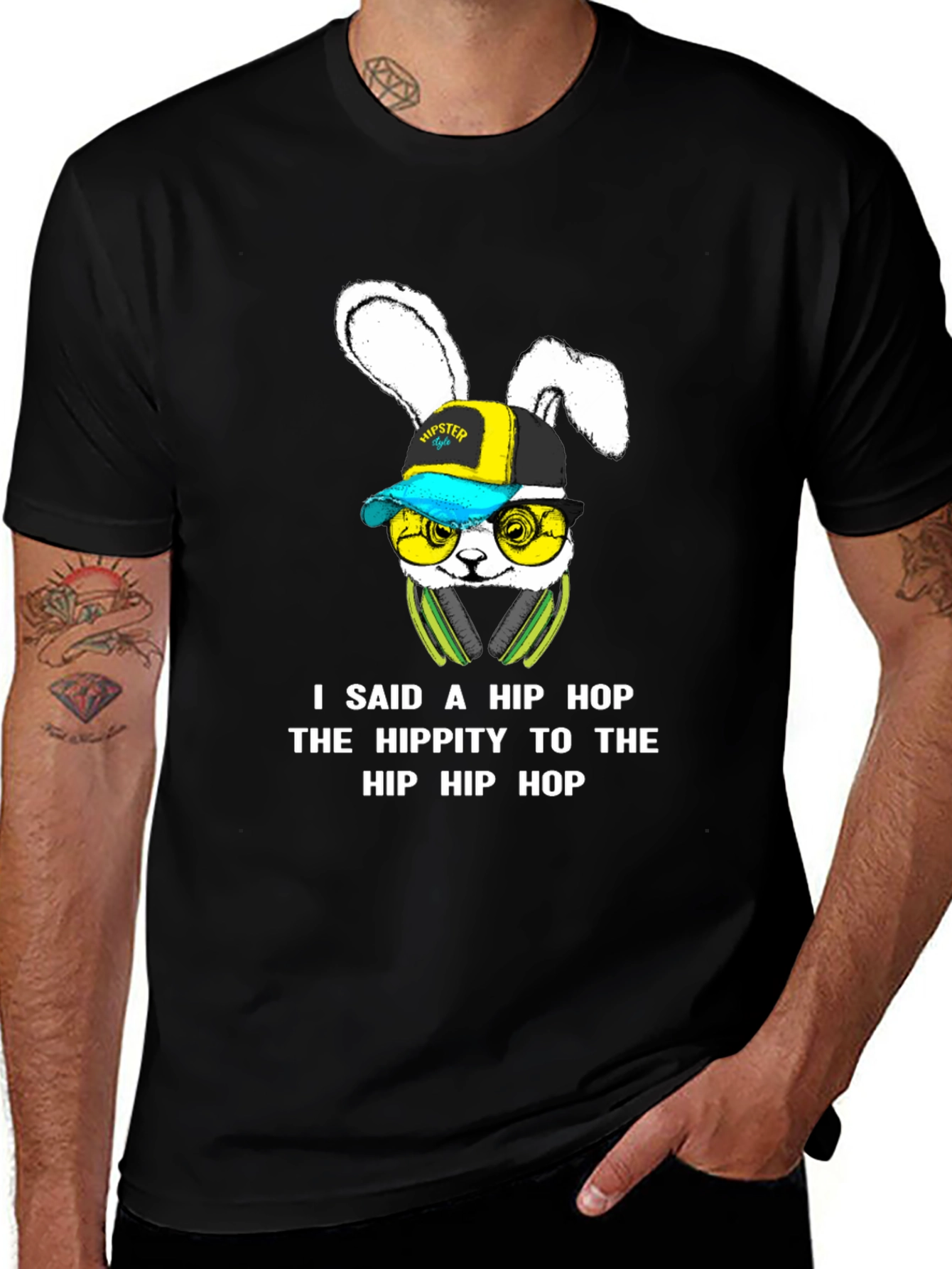 Variant 9 of Hip Hop Easter Bunny Graphic T-Shirt