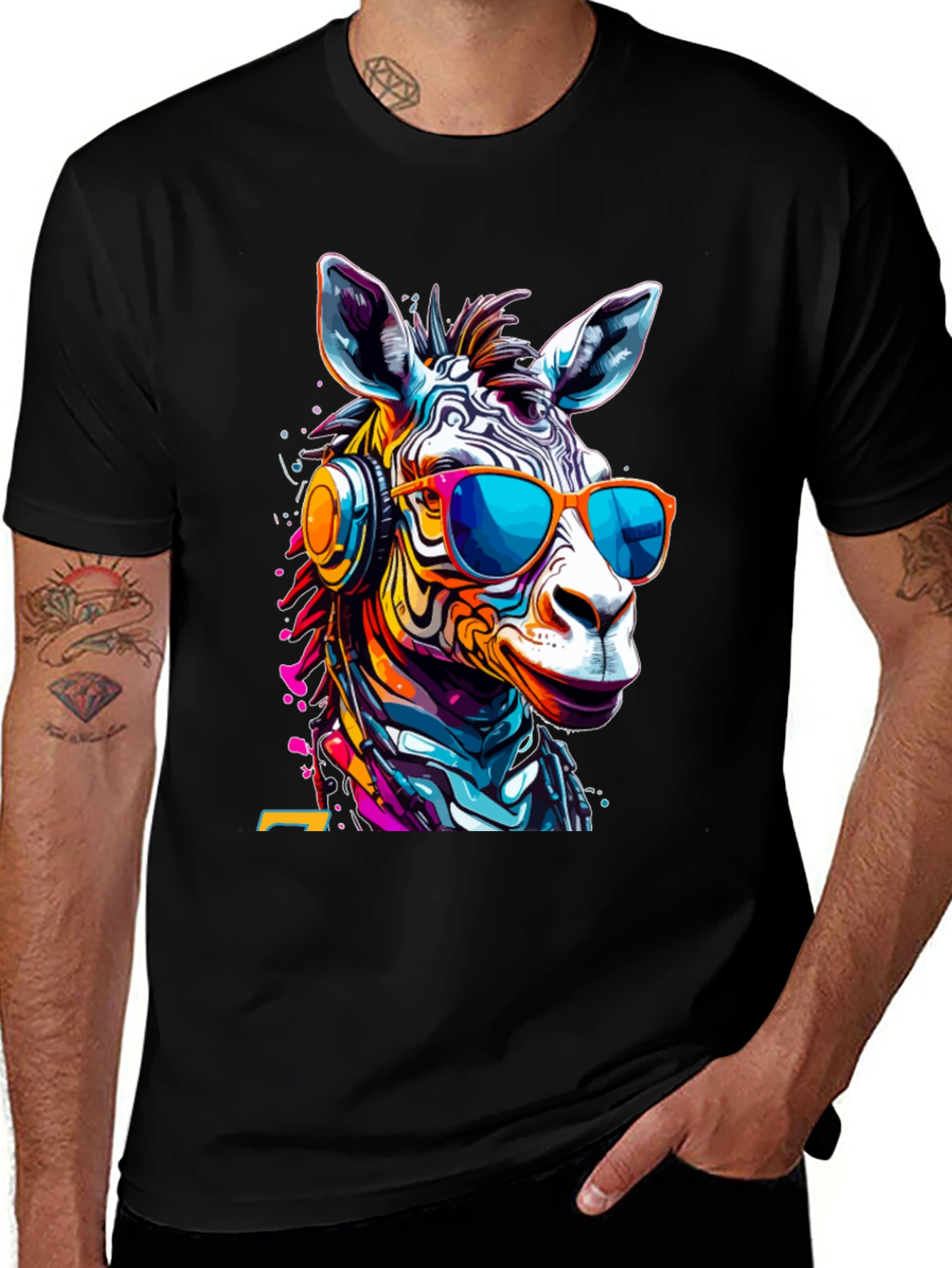 Variant 3 of Cool Zebra Graphic T-Shirt