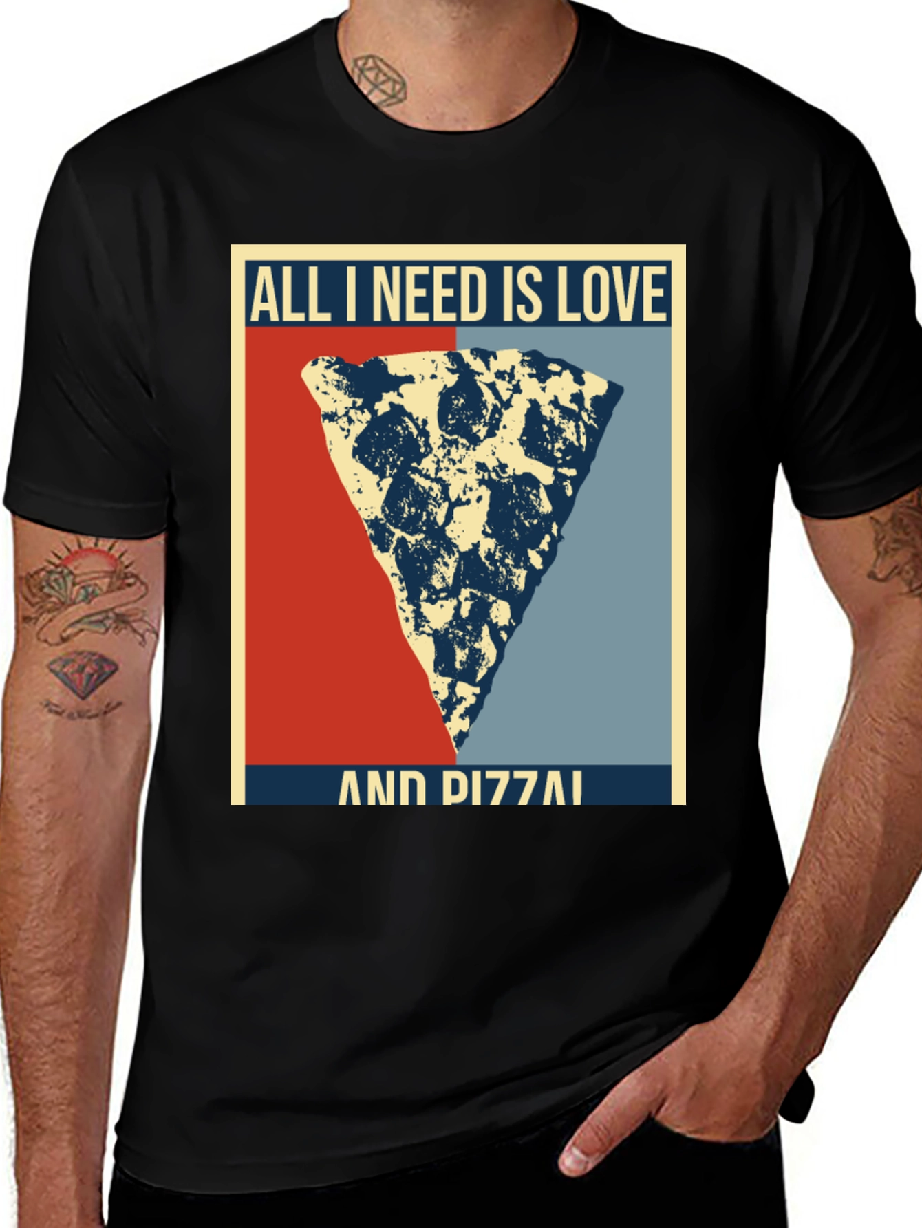 Variant 6 of All I Need is Love and Pizza T-Shirt