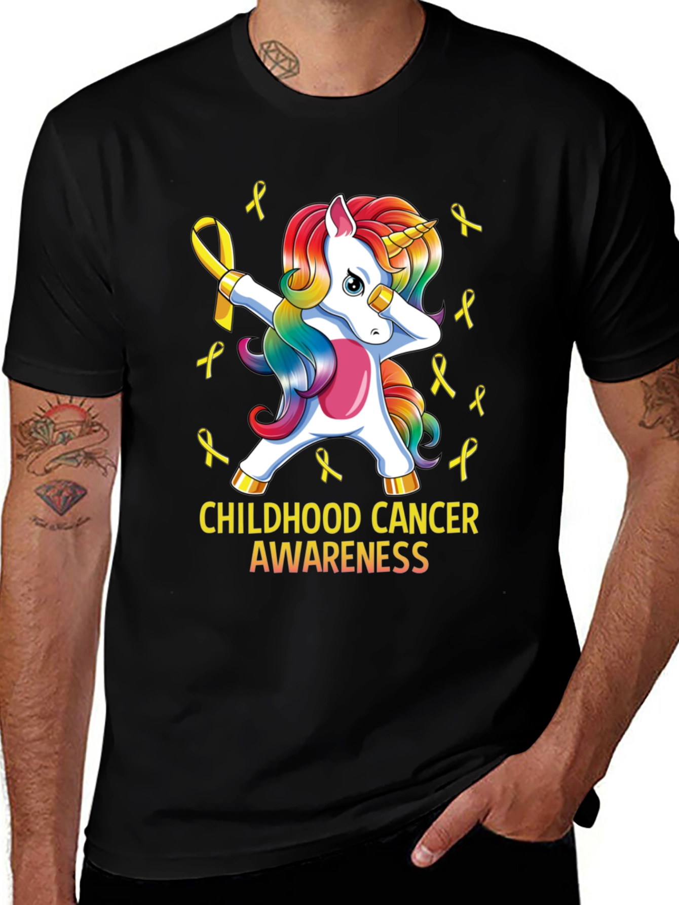Childhood Cancer Awareness Unicorn T-Shirt