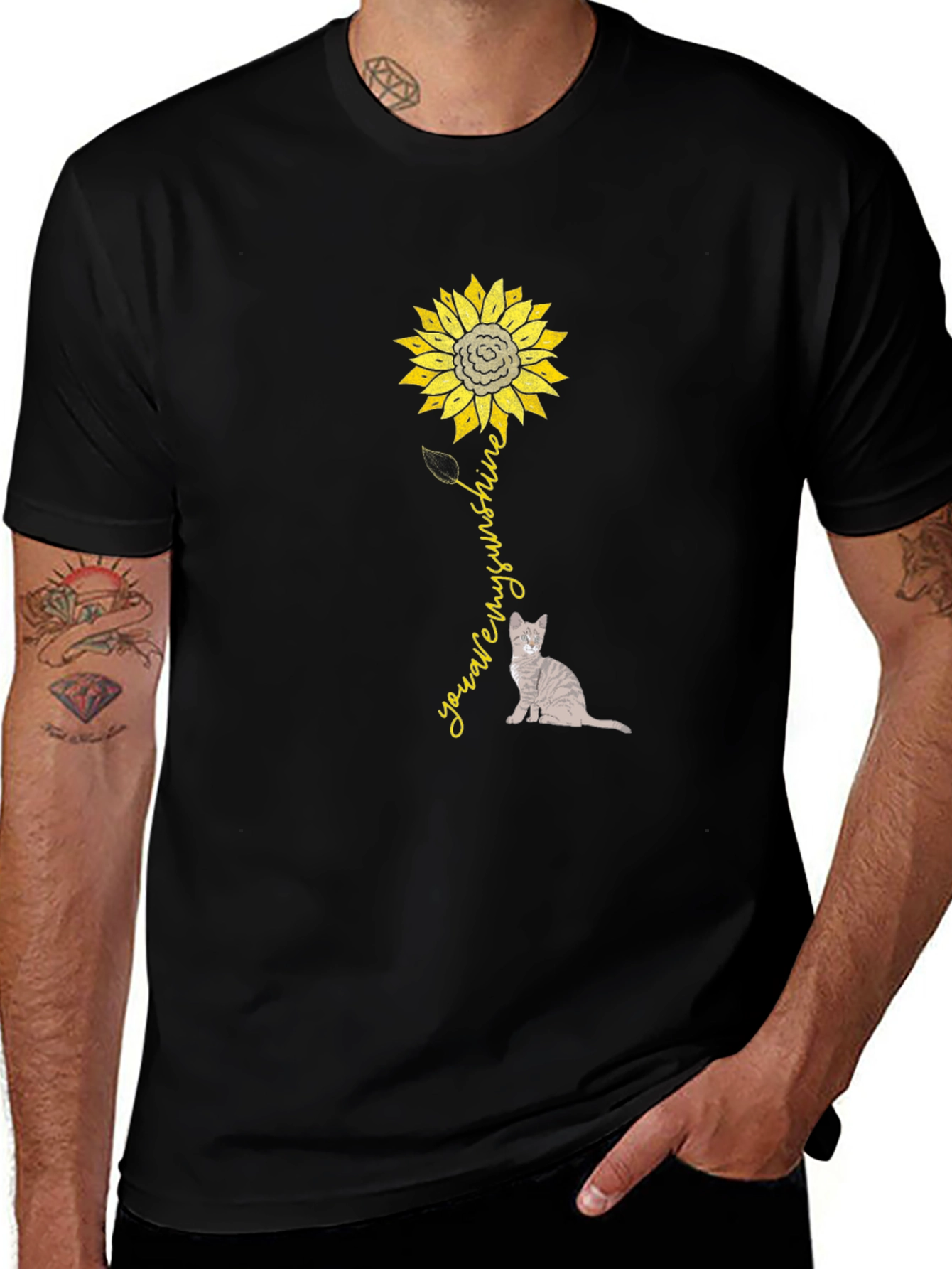 Variant 5 of Sunflower Cat Graphic T-Shirt