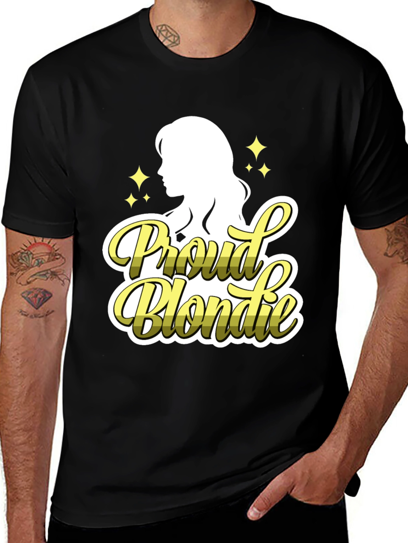 Variant 20 of Proud Blondie Graphic Tee - Stylish and Comfortable