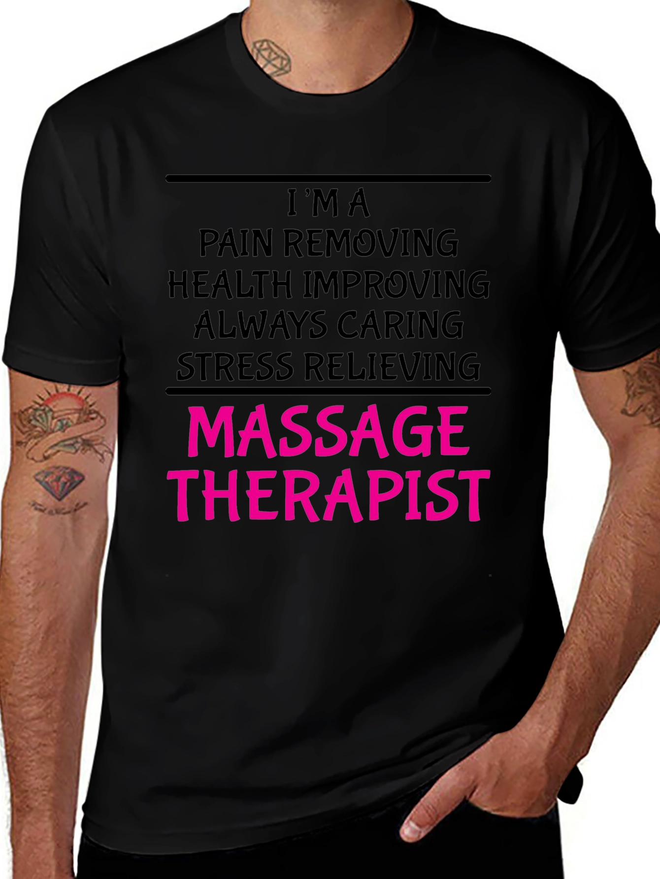 Variant 13 of Massage Therapist T-Shirt - Pain Removing Health Improving