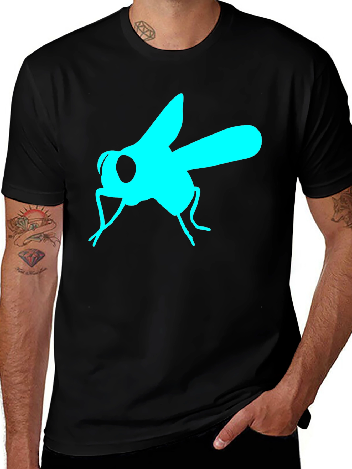 Variant 15 of Fly Graphic Black T-Shirt