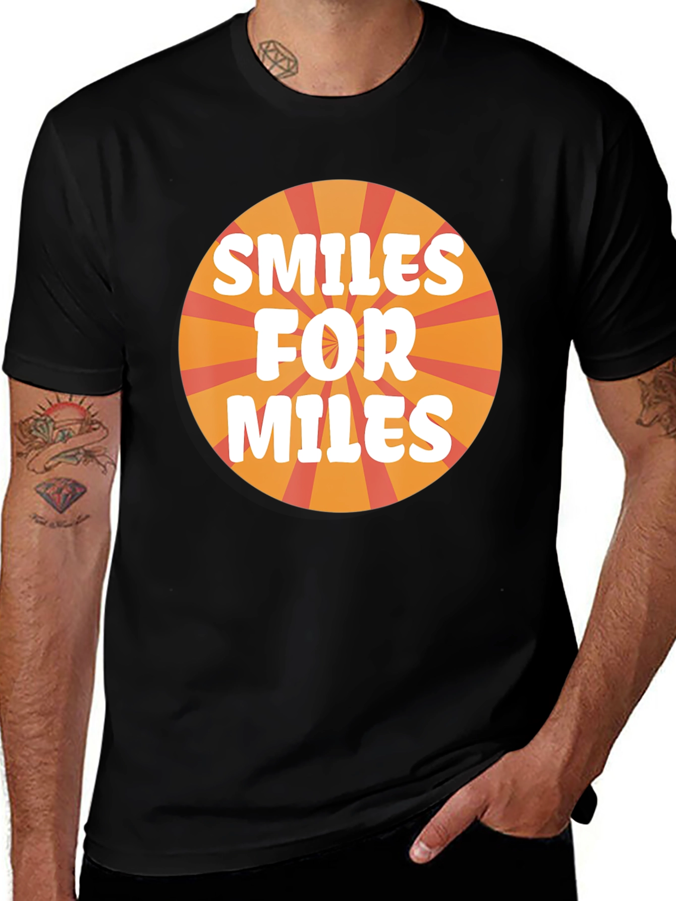 Variant 20 of Smiles For Miles Graphic T-Shirt - Retro Style