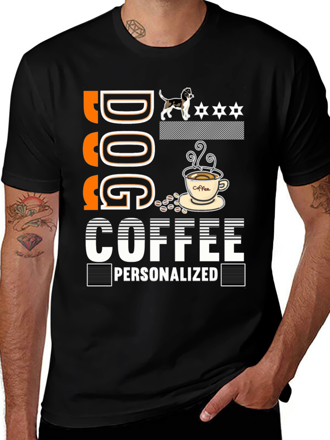Variant 5 of Dog Coffee Personalized Graphic Tee