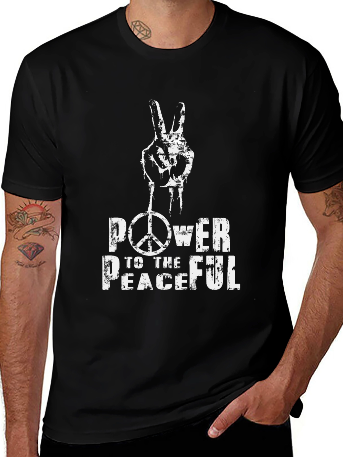 Variant 24 of Power To The Peaceful Graphic T-Shirt