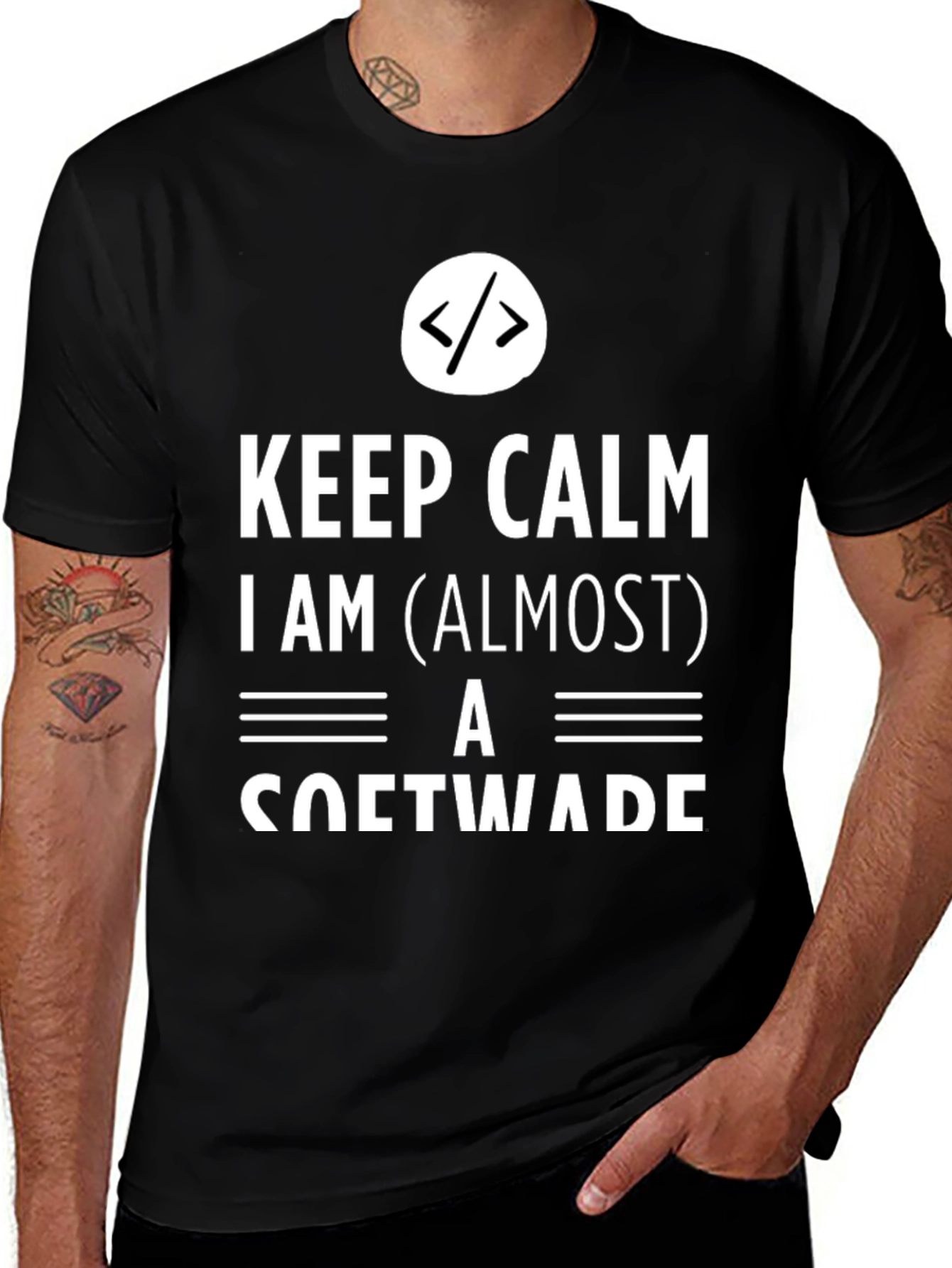 Variant 14 of Keep Calm Almost A Software Developer T-Shirt