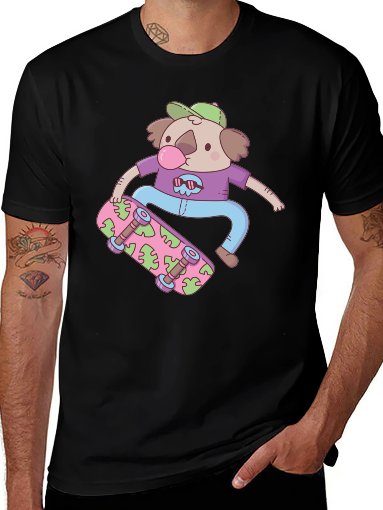 Variant 7 of Skateboarding Koala Graphic T-Shirt