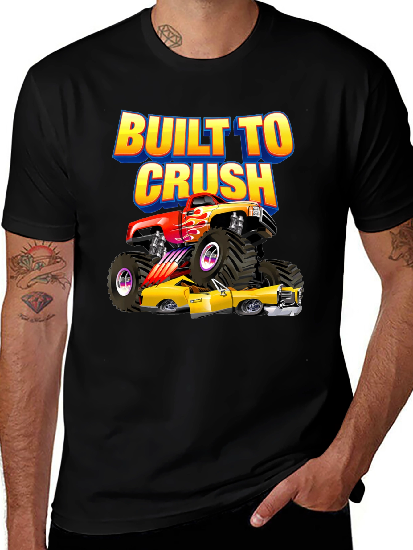 Variant 21 of Built to Crush Monster Truck Graphic Tee