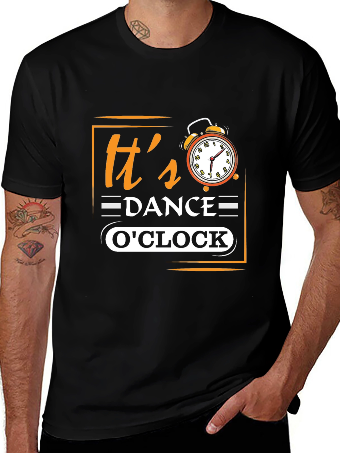 Variant 24 of It's Dance O'Clock Black Graphic Tee