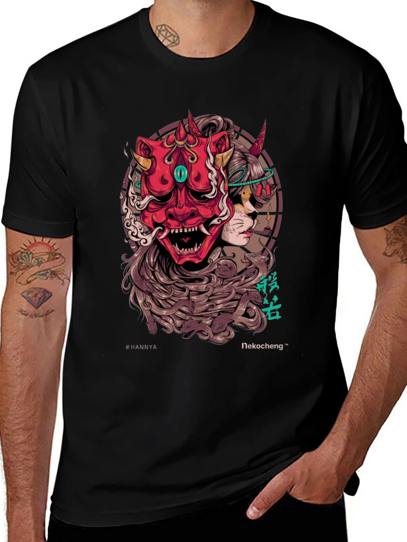 Hannya Mask Graphic T-Shirt
