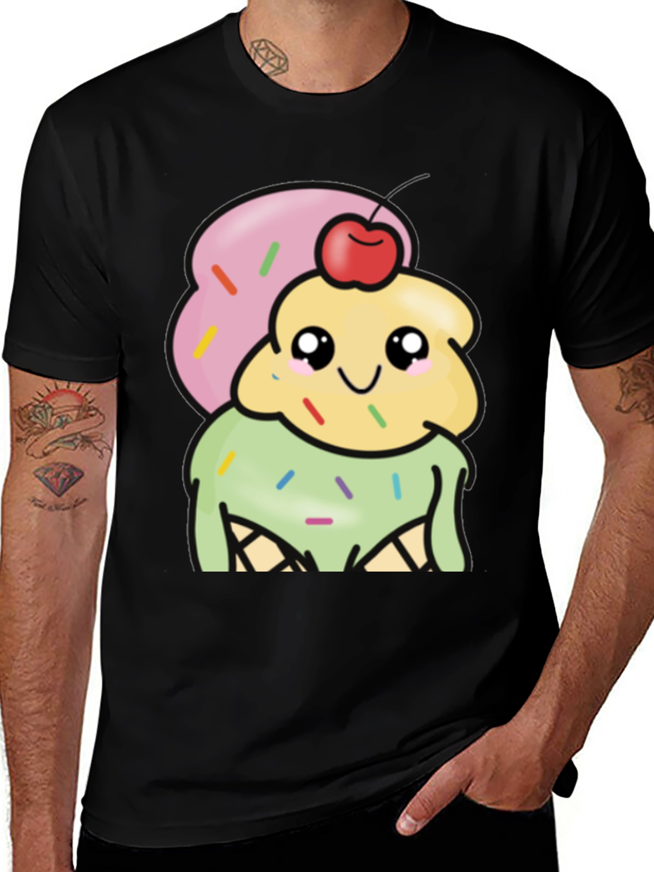 Variant 19 of Cute Cartoon Ice Cream Graphic T-Shirt