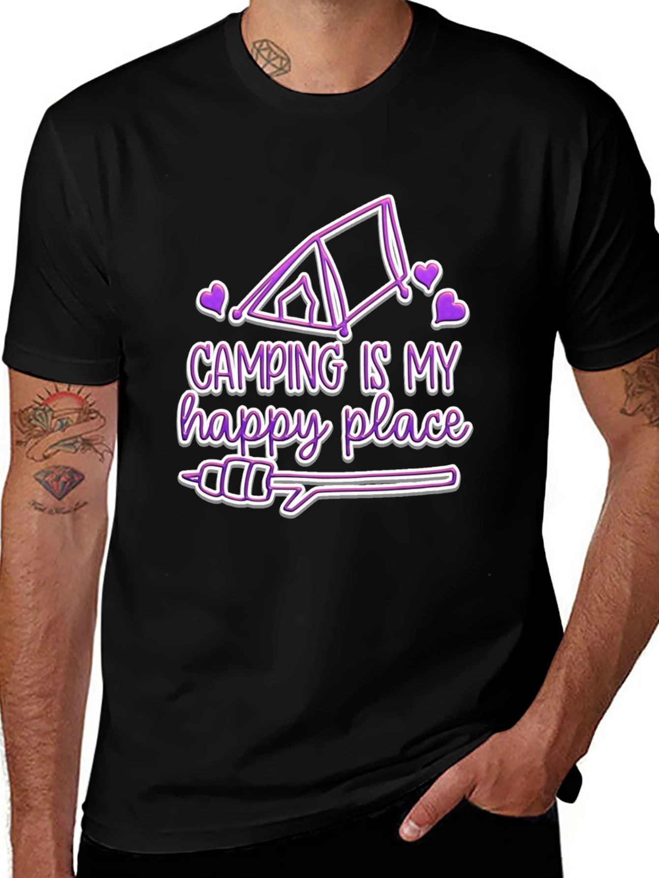 Variant 19 of Camping is My Happy Place Graphic Tee