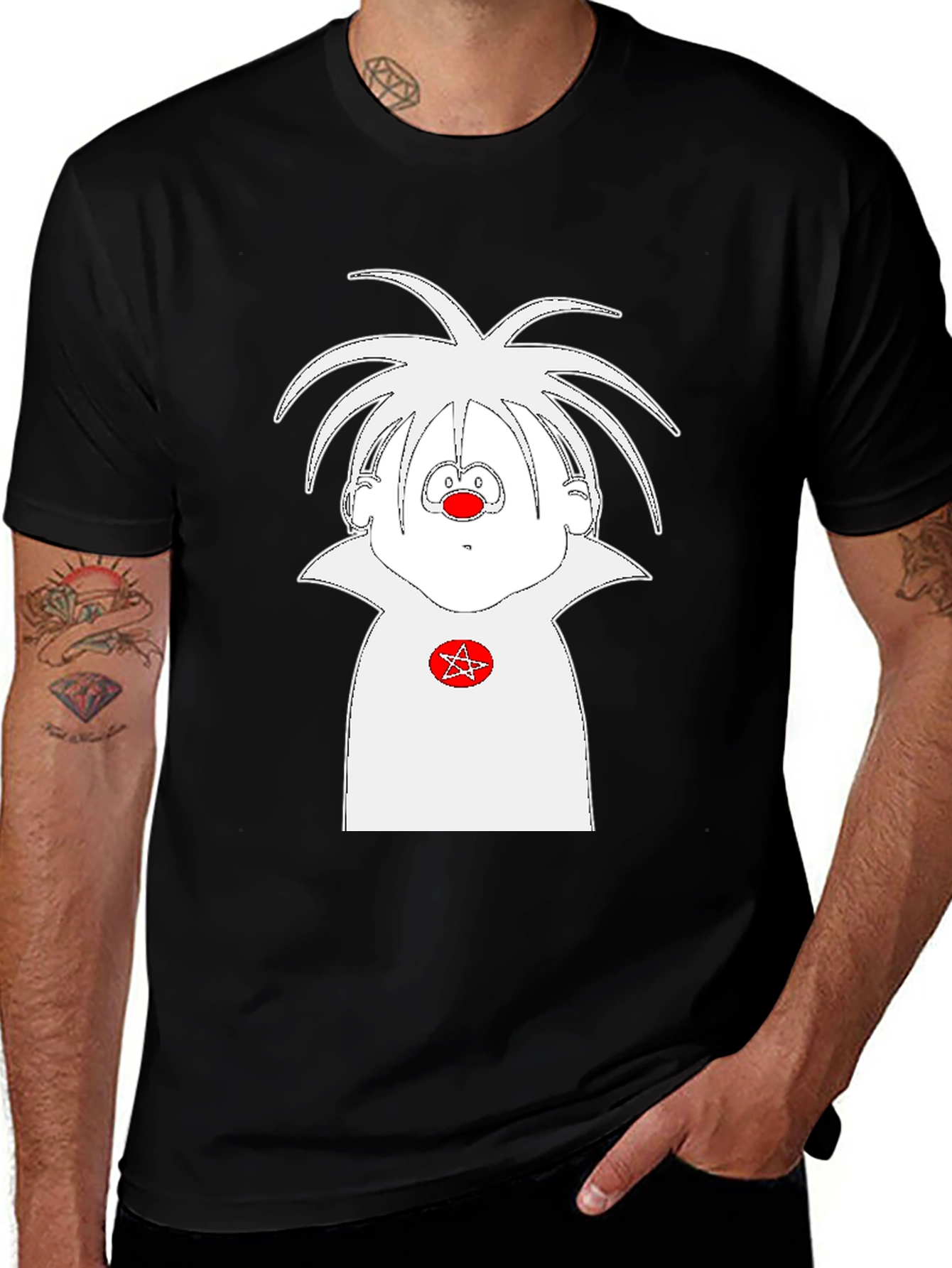 Variant 18 of Clown Graphic Black T-Shirt