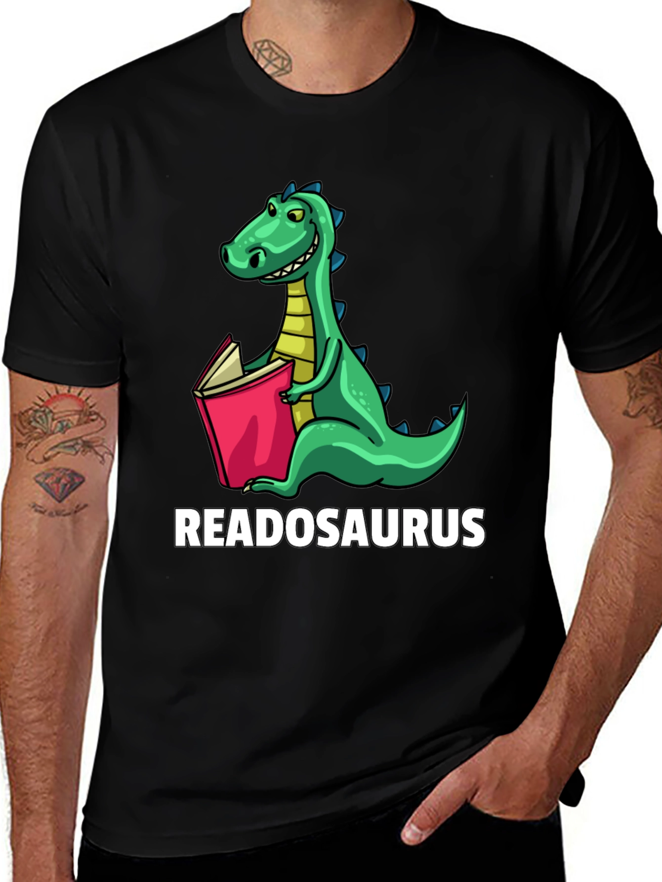 Variant 10 of Readosaurus Dinosaur T-Shirt - Book Lover Tee