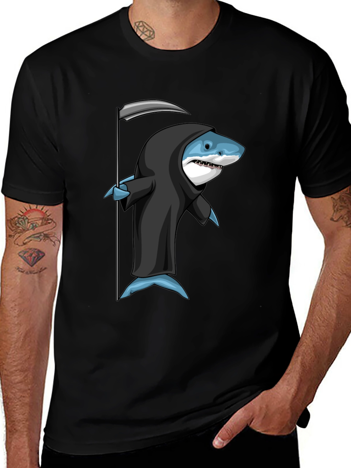 Variant 5 of Reaper Shark Graphic T-Shirt - Death From the Deep