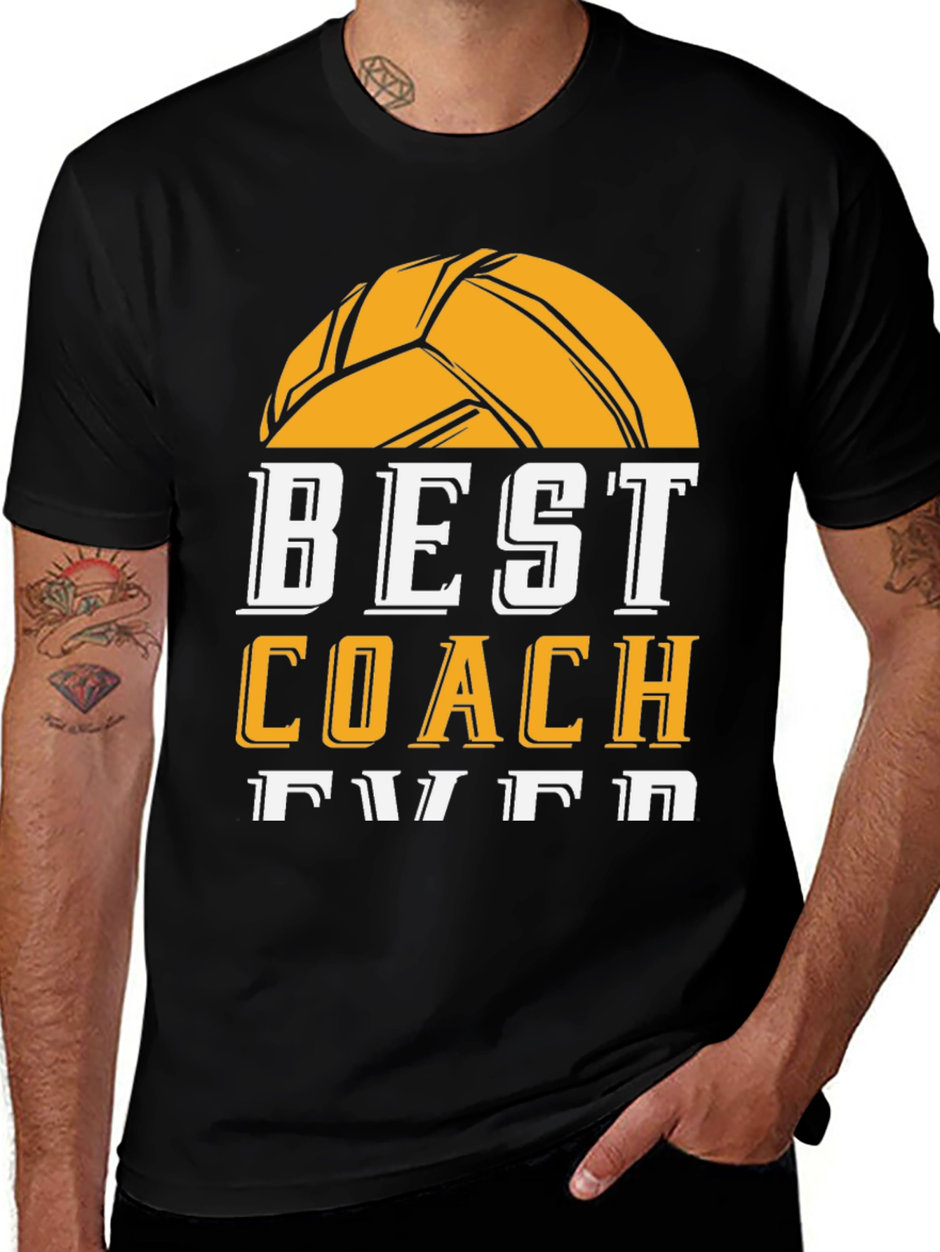 Variant 10 of Best Coach Ever Volleyball Graphic Tee