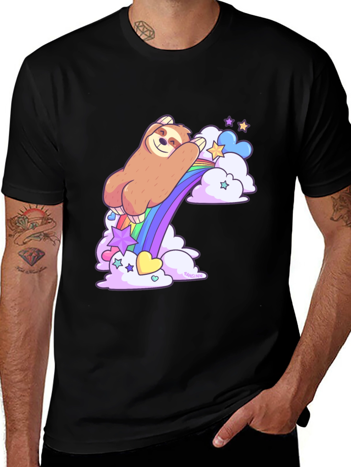 Variant 3 of Sloth Riding Rainbow T-Shirt