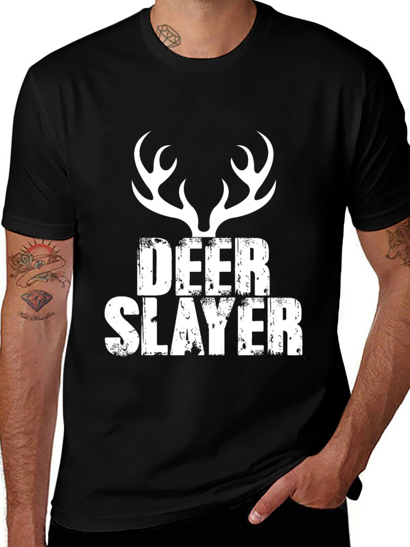 Deer Slayer T-Shirt - Black Hunting Tee